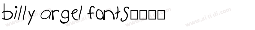 billy argel fonts字体转换